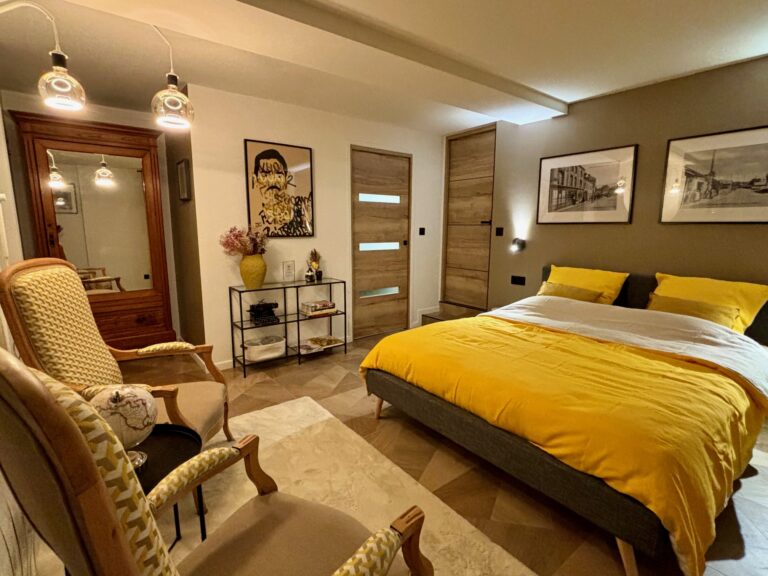 Vue du Studio de la Ferme de Montreuil. Chambre d'hôtes en Normandie